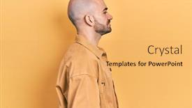  Presentation with bald - PPT theme featuring young-bald-man-wearing-casual background and a yellow colored foreground