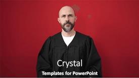  Presentation with bald - Slides having young-bald-man-wearing-costume background and a black colored foreground