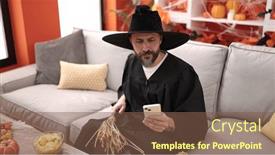  Presentation with wizard - Presentation featuring young-bald-man-wearing-wizard background and a tawny brown colored foreground