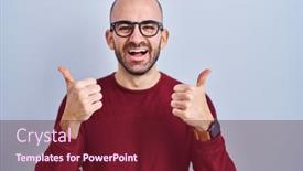  Presentation with bald - PPT theme featuring young-bald-man-with-beard background and a  colored foreground