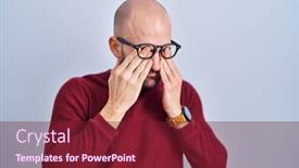  Presentation with bald - PPT theme with young-bald-man-with-beard background and a  colored foreground