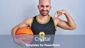  Presentation with beard - PPT theme with young-bald-man-with-beard background and a  colored foreground