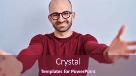  Presentation with hug - Theme having young-bald-man-with-beard background and a tawny brown colored foreground