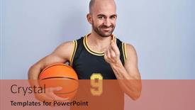  Presentation with salary - PPT theme consisting of young-bald-man-with-beard background and a red colored foreground