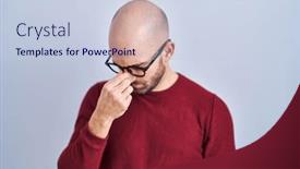  Presentation with nose - Presentation design having young-bald-man-with-beard background and a lemonade colored foreground