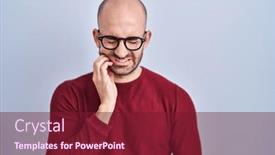  Presentation with illness - Presentation having young-bald-man-with-beard background and a violet colored foreground