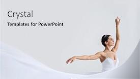  Presentation with ballet - Presentation theme with young-ballet-dancer-with-white background and a light gray colored foreground