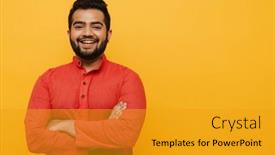  Presentation with yellow orange - PPT layouts having young-bearded-indian-man-wearing background and a  colored foreground