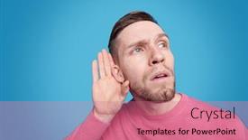  Presentation with hear - Cool new theme with young-bearded-man-in-pink backdrop and a coral colored foreground
