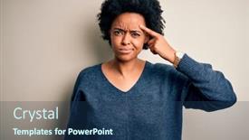  Presentation with acne woman - Amazing slide set having young-beautiful-african-american-afro backdrop and a ocean colored foreground