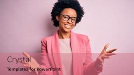  Presentation with african american collaboration - Beautiful PPT layouts featuring young-beautiful-african-american-afro backdrop and a coral colored foreground