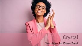  Presentation with proud american - Slide deck with young-beautiful-african-american-afro background and a coral colored foreground