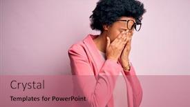  Presentation with vision - Slide deck having young-beautiful-african-american-afro background and a coral colored foreground