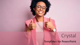  Presentation with curly hair - Beautiful presentation theme featuring young-beautiful-african-american-afro backdrop and a coral colored foreground