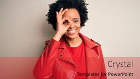  Presentation with curly hair - PPT theme consisting of young-beautiful-african-american-afro background and a red colored foreground