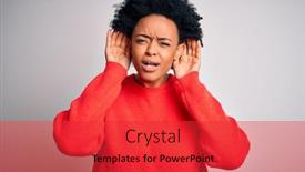  Presentation with curly hair - Slide set enhanced with young-beautiful-african-american-afro background and a red colored foreground