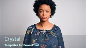  Presentation with hair dress - Amazing presentation design having young-beautiful-african-american-afro backdrop and a ocean colored foreground