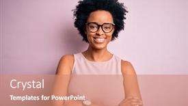  Presentation with african american in computer lab - Audience pleasing PPT theme consisting of young-beautiful-african-american-afro backdrop and a coral colored foreground