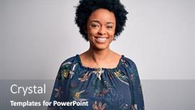  Presentation with hair dress - Amazing slide set having young-beautiful-african-american-afro backdrop and a ocean colored foreground