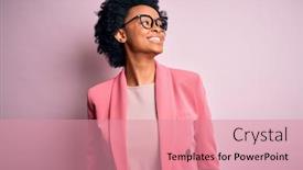  Presentation with curly hair - Audience pleasing presentation theme consisting of young-beautiful-african-american-afro backdrop and a coral colored foreground