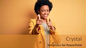  Presentation with american energy - Cool new presentation design with young-beautiful-african-american-afro backdrop and a gold colored foreground