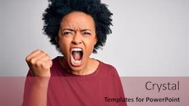  Presentation with curly hair - Amazing slides having young-beautiful-african-american-afro backdrop and a red colored foreground