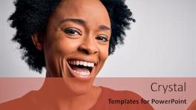  Presentation with curly hair - Slides with young-beautiful-african-american-afro background and a red colored foreground