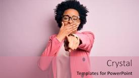  Presentation with shame - Slide deck enhanced with young-beautiful-african-american-afro background and a coral colored foreground