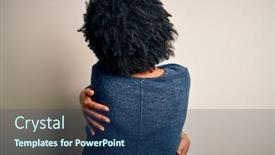  Presentation with self love - PPT theme with young-beautiful-african-american-afro background and a ocean colored foreground