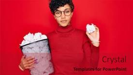  Presentation with afro - Presentation theme enhanced with young-beautiful-african-american-afro background and a crimson colored foreground