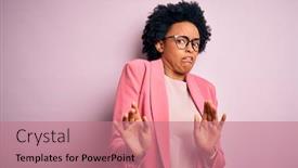  Presentation with afro - Colorful PPT layouts enhanced with young-beautiful-african-american-afro backdrop and a coral colored foreground