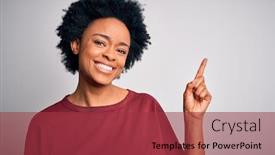  Presentation with afro - Presentation theme enhanced with young-beautiful-african-american-afro background and a red colored foreground