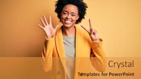  Presentation with african american sex - Slide deck with young-beautiful-african-american-afro background and a gold colored foreground