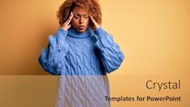  Presentation with curly hair - Cool new slides with young-beautiful-african-american-afro backdrop and a yellow colored foreground