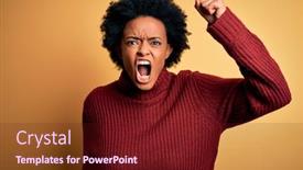  Presentation with afro - Audience pleasing presentation design consisting of young-beautiful-african-american-afro backdrop and a tawny brown colored foreground