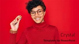  Presentation with chocolate dessert - Amazing presentation having young-beautiful-african-american-afro backdrop and a crimson colored foreground