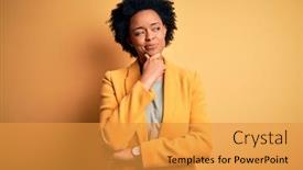  Presentation with afro - Presentation with young-beautiful-african-american-afro background and a gold colored foreground
