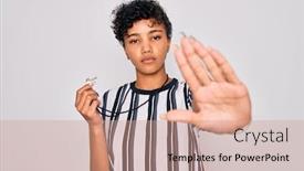  Presentation with afro - Slides featuring young-beautiful-african-american-afro background and a coral colored foreground