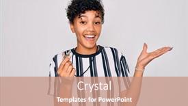  Presentation with referee - Presentation theme enhanced with young-beautiful-african-american-afro background and a coral colored foreground