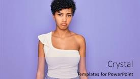  Presentation with woman crying - Amazing presentation theme having young-beautiful-african-american-afro backdrop and a light blue colored foreground