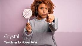  Presentation with sweet candy - Colorful slides enhanced with young-beautiful-african-american-afro backdrop and a gray colored foreground