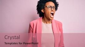  Presentation with afro - Presentation featuring young-beautiful-african-american-afro background and a coral colored foreground