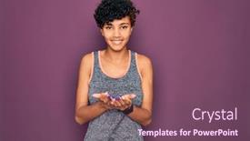  Presentation with afro - Beautiful presentation featuring young-beautiful-african-american-afro backdrop and a violet colored foreground
