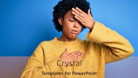  Presentation with flu virus - Presentation theme enhanced with young-beautiful-african-american-afro background and a yellow colored foreground