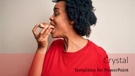  Presentation with italian american - Beautiful PPT theme featuring young-beautiful-african-american-afro backdrop and a red colored foreground