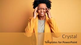  Presentation with migraine - Amazing slide deck having young-beautiful-african-american-afro backdrop and a gold colored foreground
