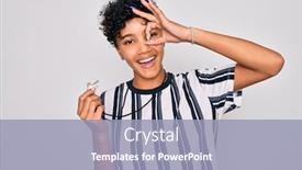  Presentation with referee - Colorful PPT layouts enhanced with young-beautiful-african-american-afro backdrop and a light blue colored foreground