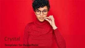  Presentation with lips mouth - Amazing theme having young-beautiful-african-american-afro backdrop and a crimson colored foreground