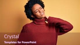  Presentation with african american seniors - Presentation theme consisting of young-beautiful-african-american-afro background and a tawny brown colored foreground