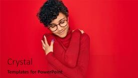  Presentation with self love - Cool new presentation theme with young-beautiful-african-american-afro backdrop and a crimson colored foreground